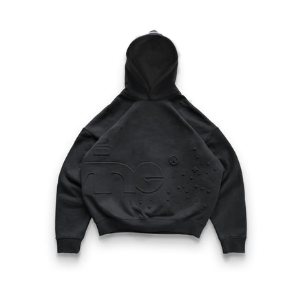 CHARCOAL EMBOSSED HOODIE