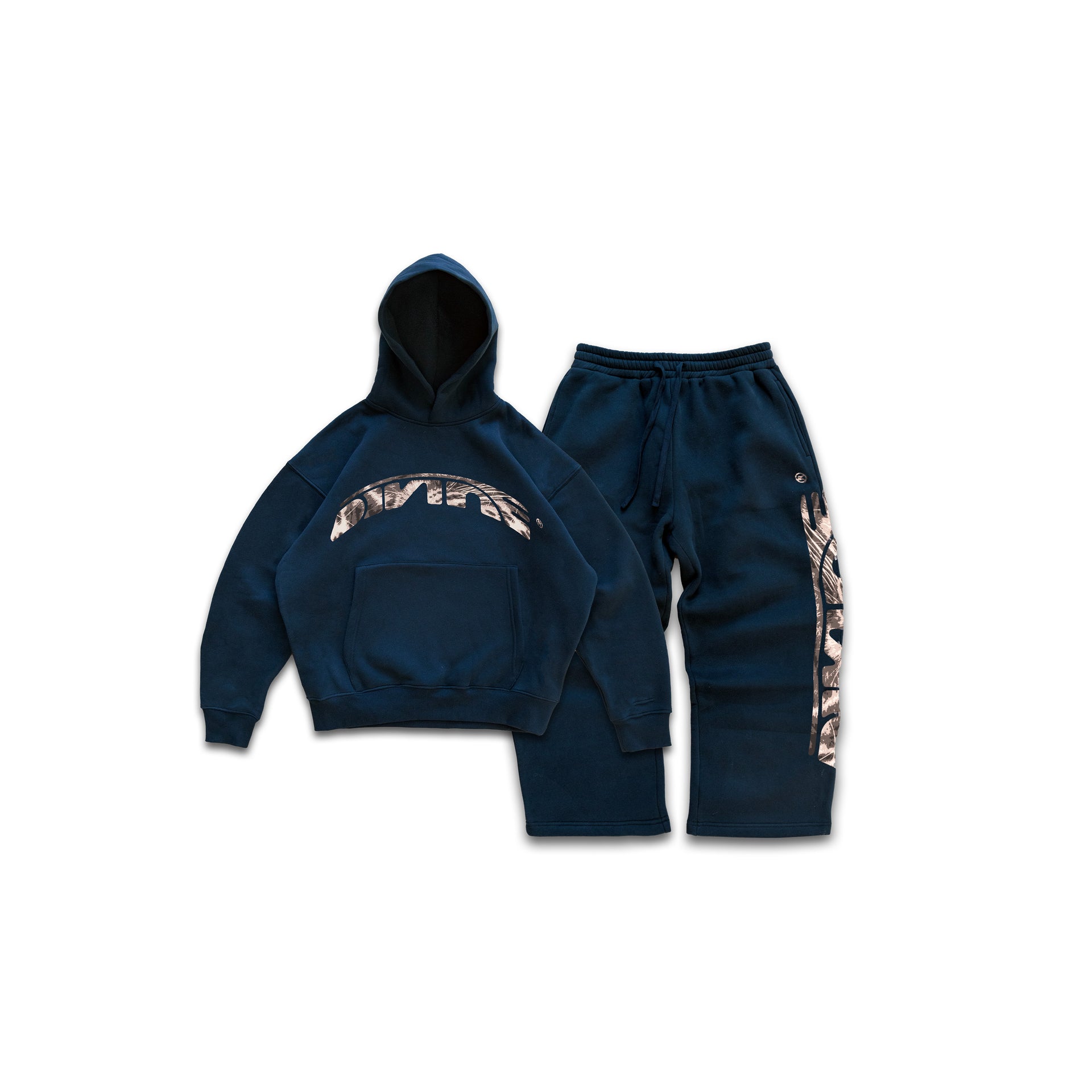 NAVY LEOPARD SWEATSET
